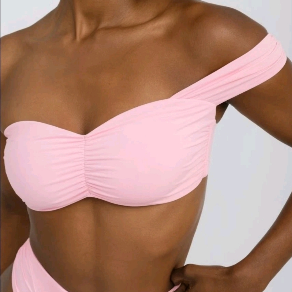 NWT Riot Swim Cruz  Top Swimsuit In Blush  Pink
